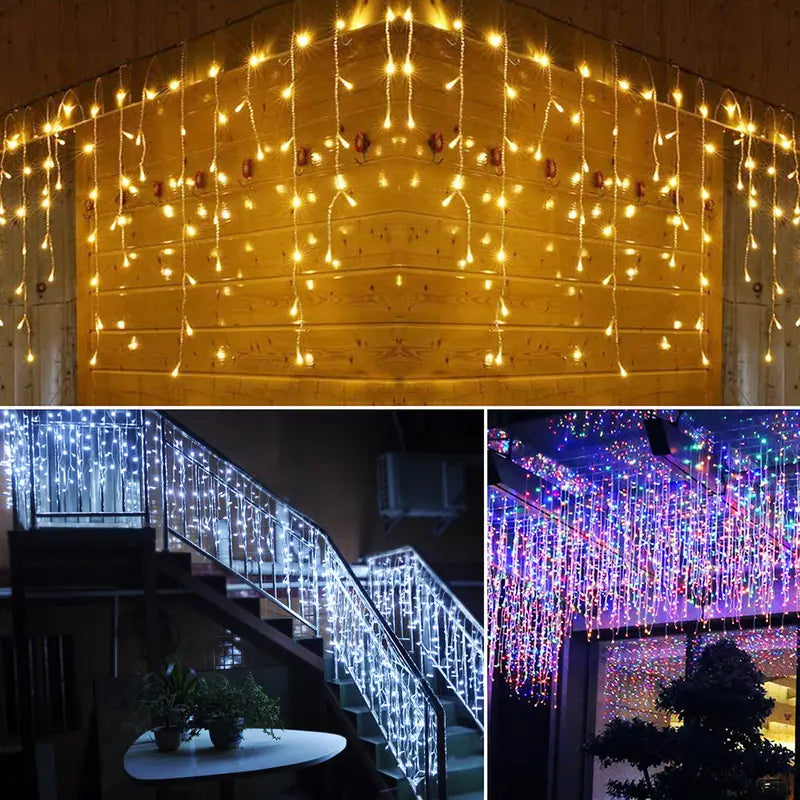 LED zavesa novogodisnja 9 metara Bela, RGB, Toplo Bela