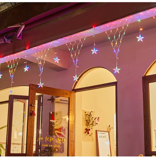 LED zavesa sa svetlećim zvezdama