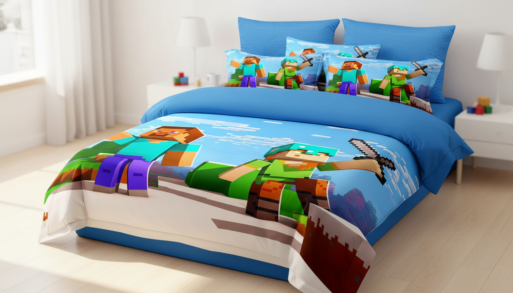 Minecraft 5D Dečija Posteljina – Mekana, Udobna i Savršen Poklon za Decu