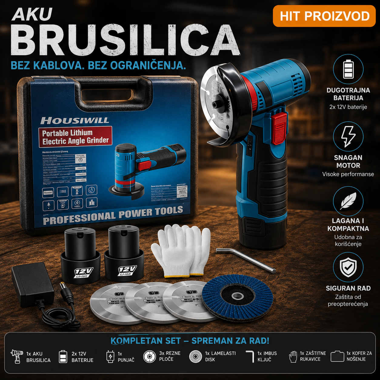 mini akumulatorska brusilica, aku brusilica, akumulatorska brusilica, mini ugaona brusilica, bežična brusilica, 12v brusilica, brusilica 76mm, mini brusilica 76mm, električna brusilica, ugaona brusilica, aku alat, električni alat, profesionalni alat, alat za majstore, alat za radionicu, alat za metal, alat za drvo, alat za keramiku, alat za plastiku, sečenje metala, brušenje metala, poliranje metala, rezanje cevi, rezanje profila, rezanje pločica, rezni disk, brusni disk, mini alat, kompaktna brusilica, pre