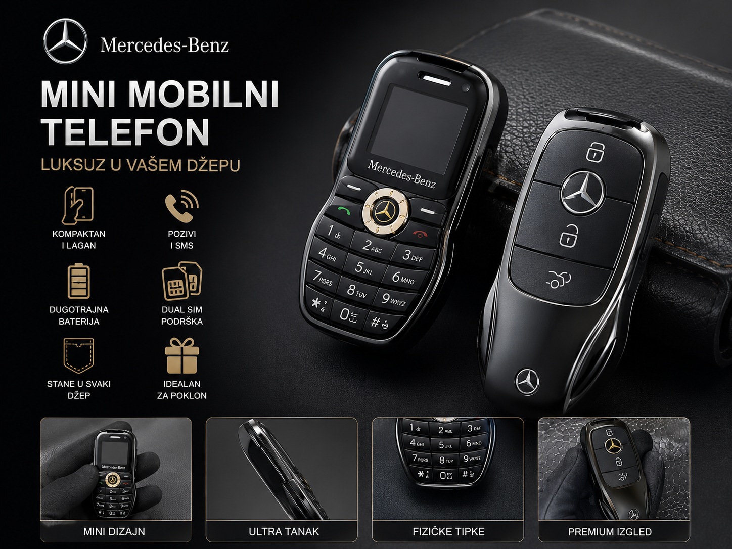 Mini mobilni telefon Mercedes Benz