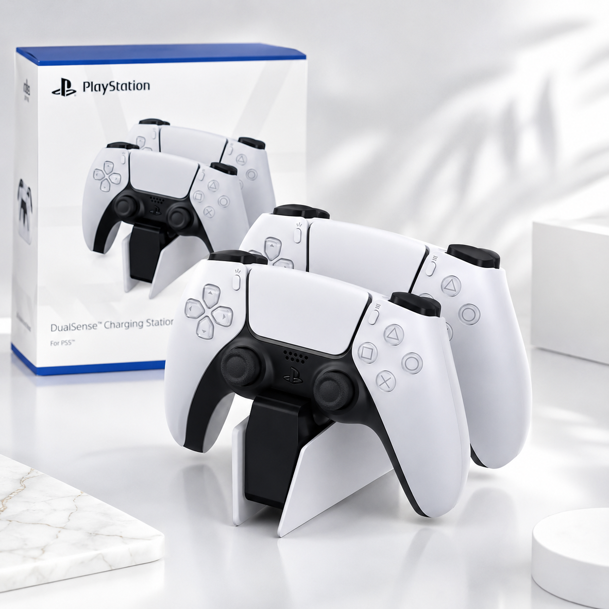 PS5 DualSense Charging Station – Punjač za Dva PS5 DualSense Bežična Kontrolera | Brzo Punjenje