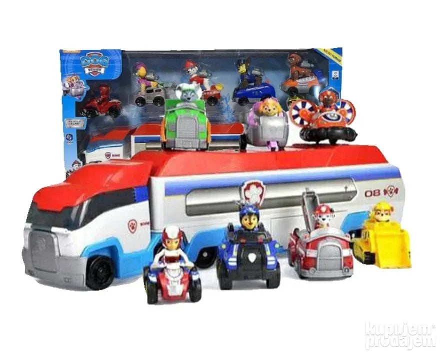 Patrolne sape kamion sa Rajderom i paw patrol družinom