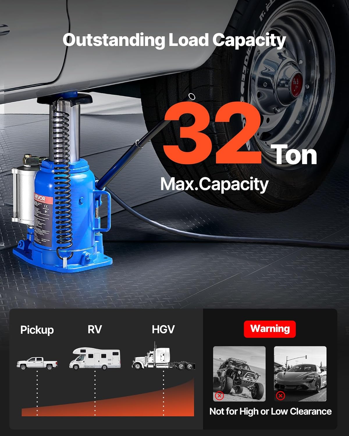 Pneumatska hidraulična dizalica 32t