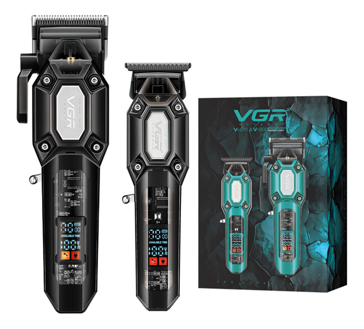 Profesionalni frizerski set za sisanje kose i brade bezicna masinica + trimer VGR V-600 & VGR V-900