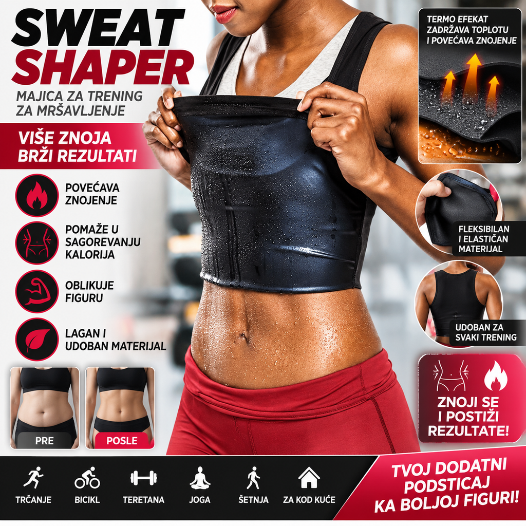 Sweat Shaper – Majica i prsluk za mršavljenje