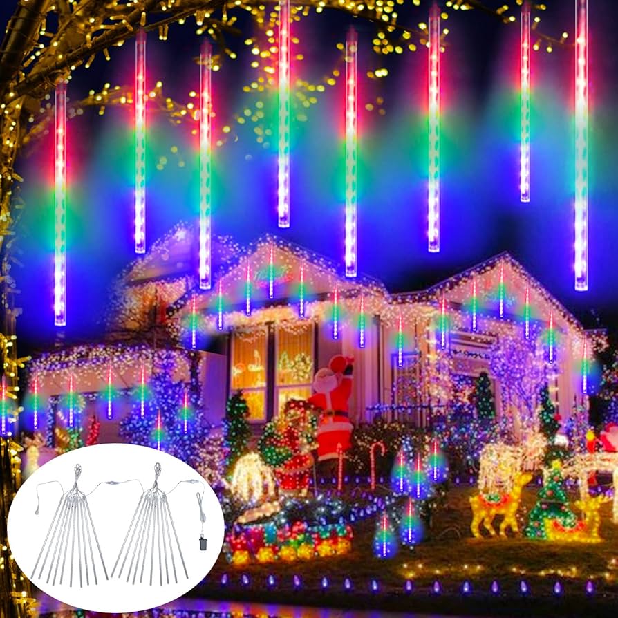 RGB Meteorska ledena kisa Novogodisnje lampice