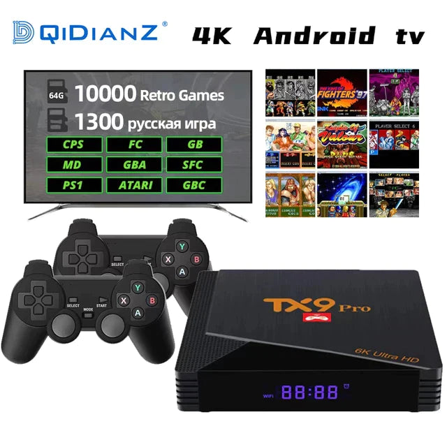 Android Tv Box TX9 pro 6K + Retro konzola za igranje – Kokos Shop