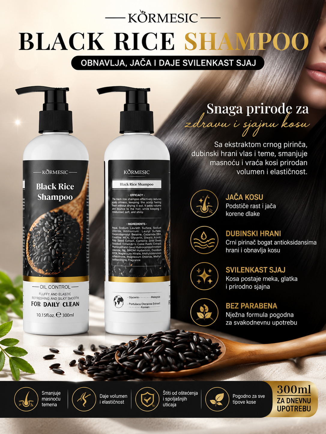 Šampon sa Ekstraktom Crnog Pirinča
