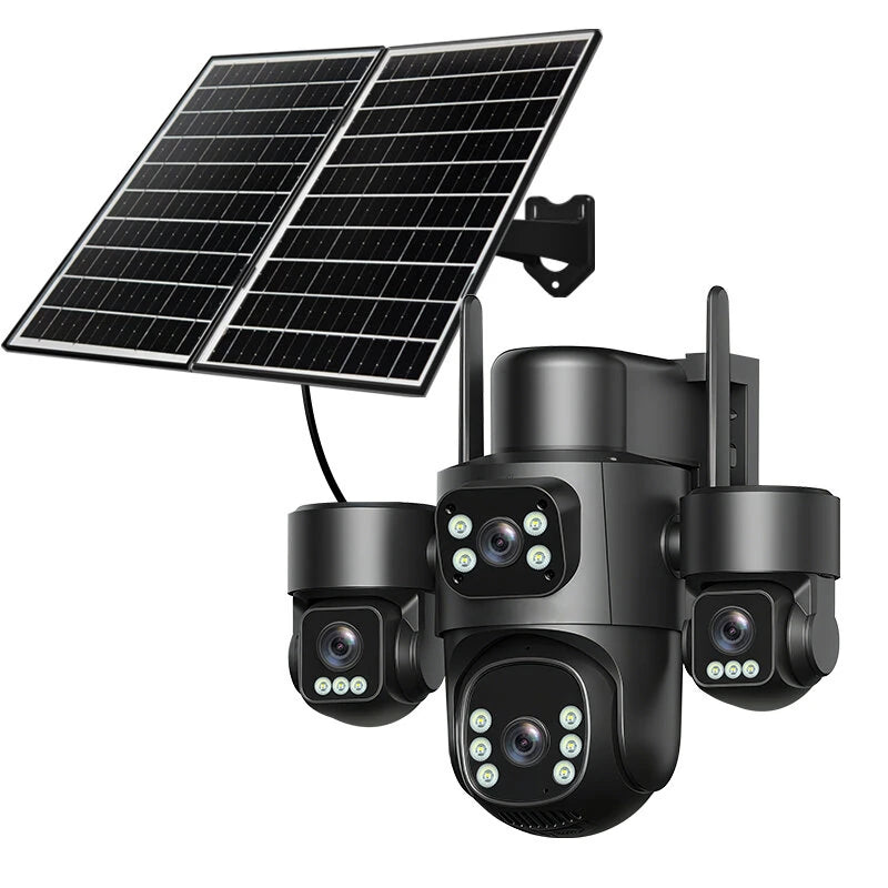 Solarna 4G Kamera sa 3 Kamere i 2 Solarna Panela – WiFi/4G Nadzor bez Kablova