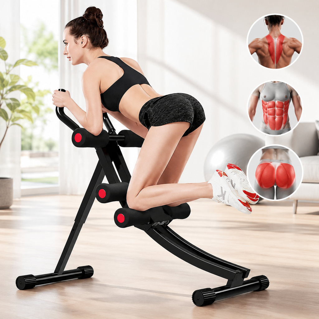 Sprava za Vežbanje Leđa, Stomaka i Trbušnjaka – Multifunkcionalni Trenažer za Kućni Fitness i Jačanje Abdomena