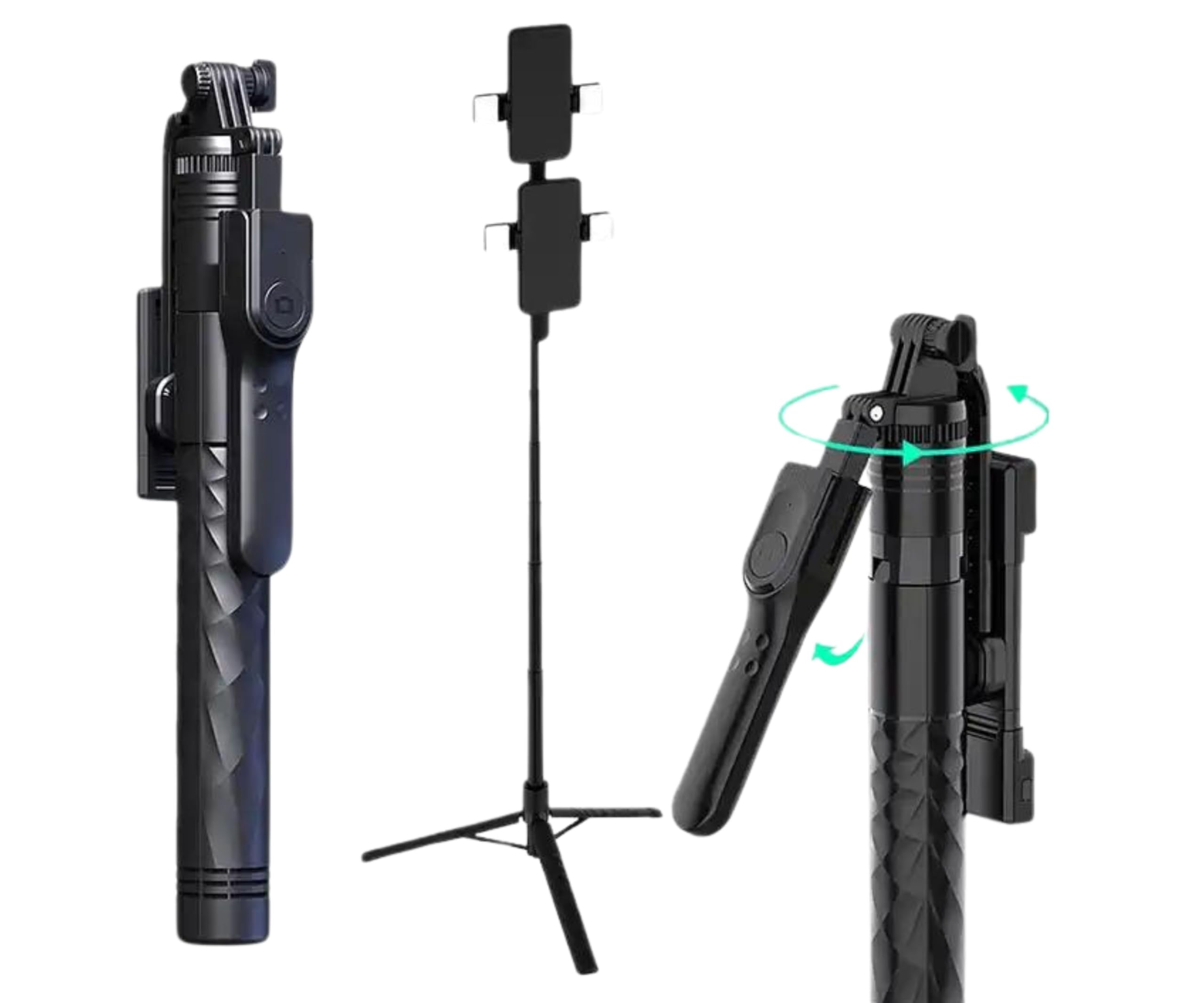 Stabilizator Gimbal za 1 ili 2 telefona sa led svetlom