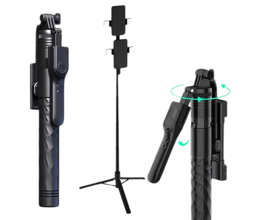 Stabilizator Gimbal za 1 ili 2 telefona sa led svetlom