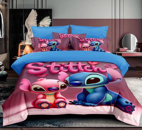 Stitch i Angel Posteljina 5D – Mekani Set za Decu 140x200