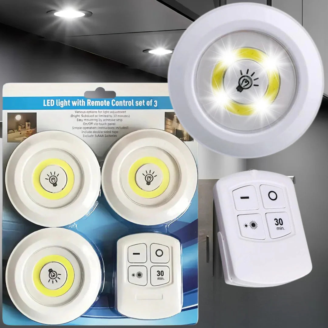 Bežična LED Rasveta 3u1 – 3+3 Gratis sa Daljinskom Kontrolom