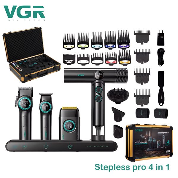 Profesionalni Barber Set 4u1 VGR – Sve u Jednom za Muško Šišanje i Stilizovanje