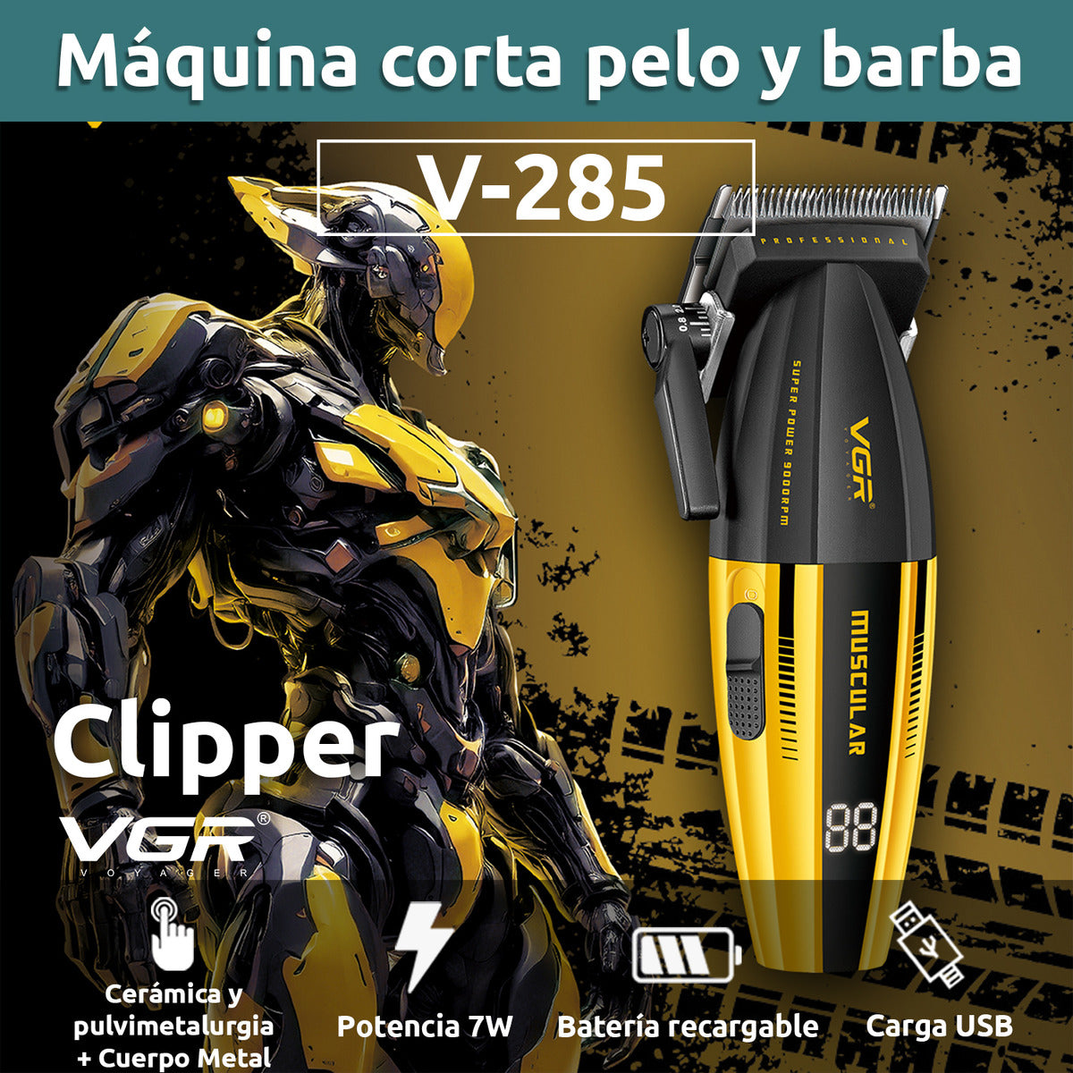 Profesionalna mašinica za šišanje VGR V-285 Muscular C1