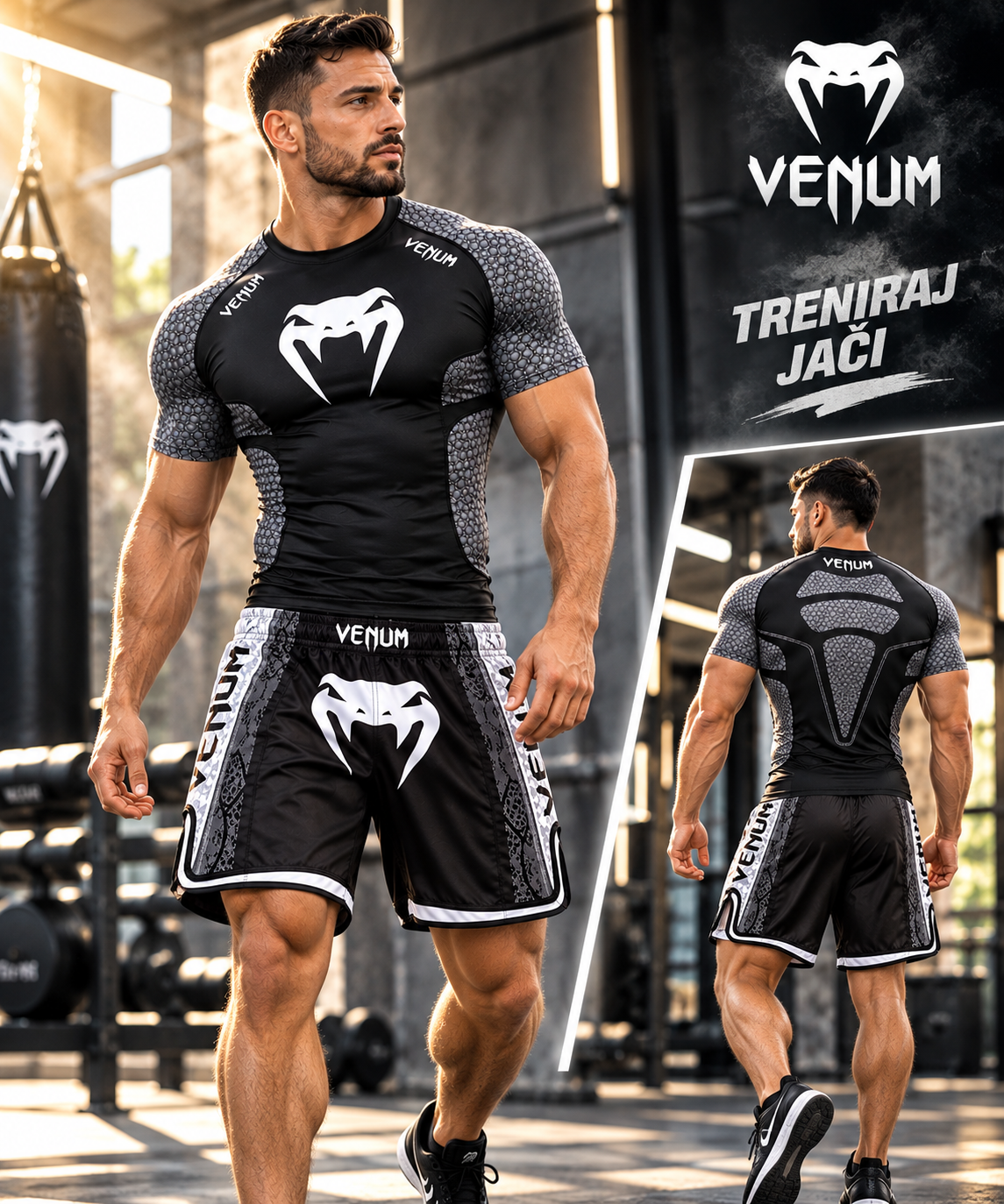 Venum MMA Komplet – Sportska Majica i Šorc za Trening