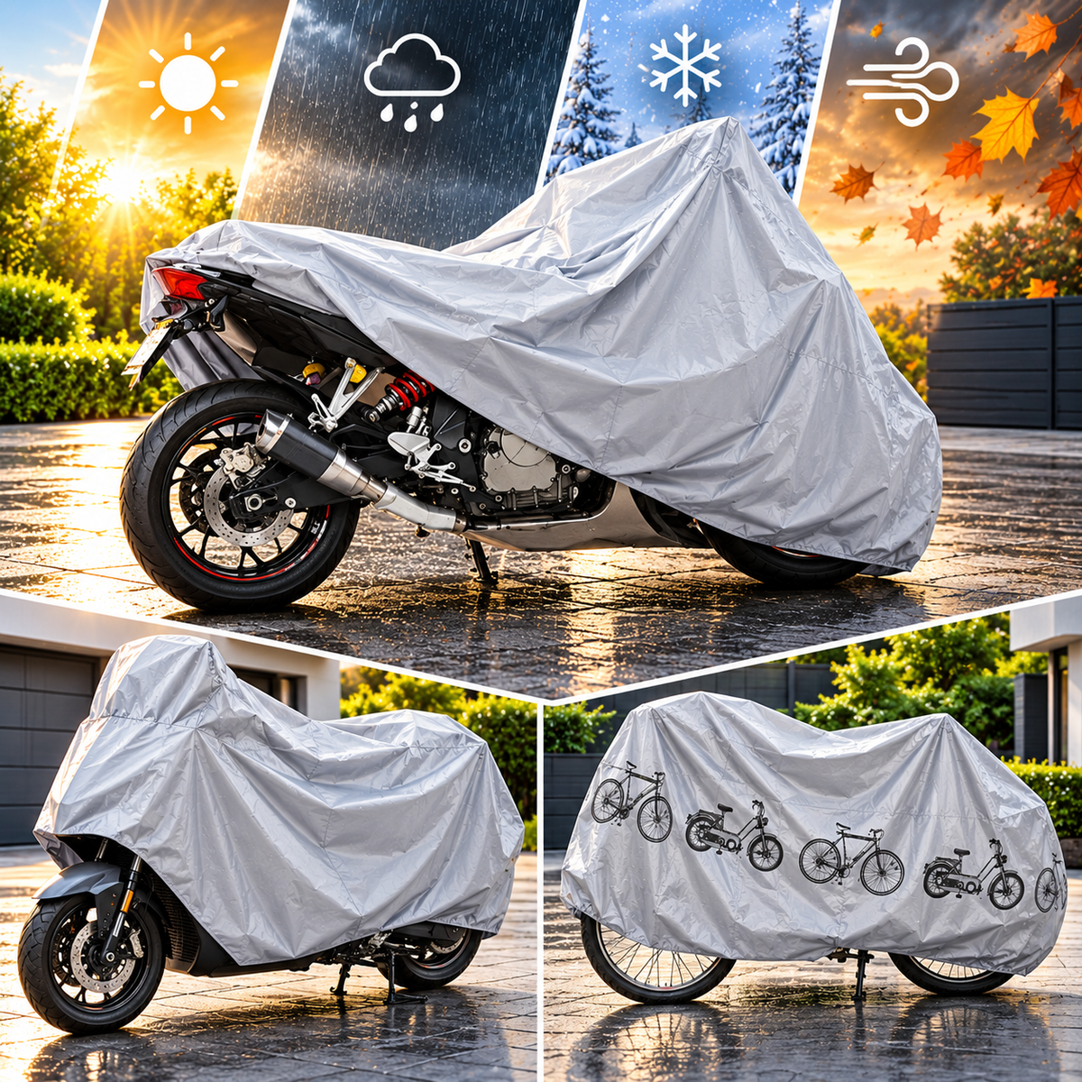 Vodootporna Cerada za Motor i Bicikl – Zaštitna Navlaka od Sunca, Kiše, Snega i Prašine