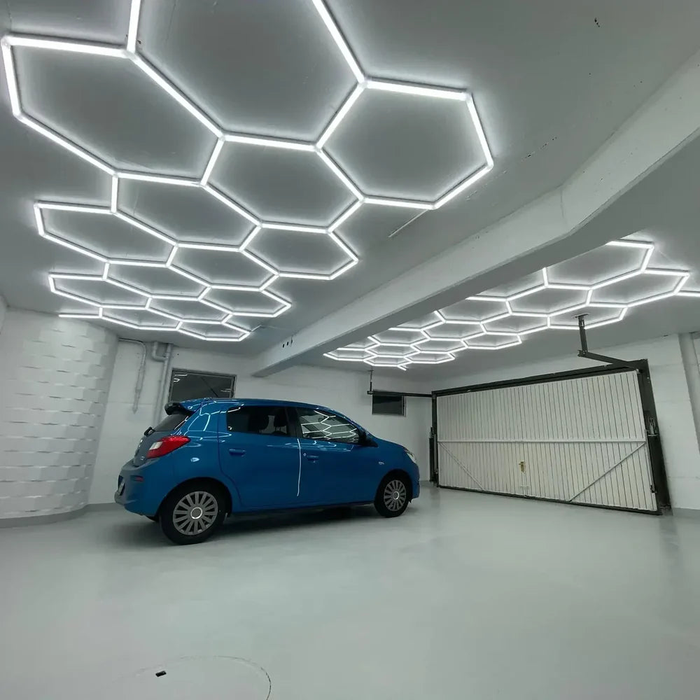 Megalight Hexagonalna LED Rasveta za Garažu – Ultra Jako Profesionalno Osvetljenje za Servise, Radionice i Detailing