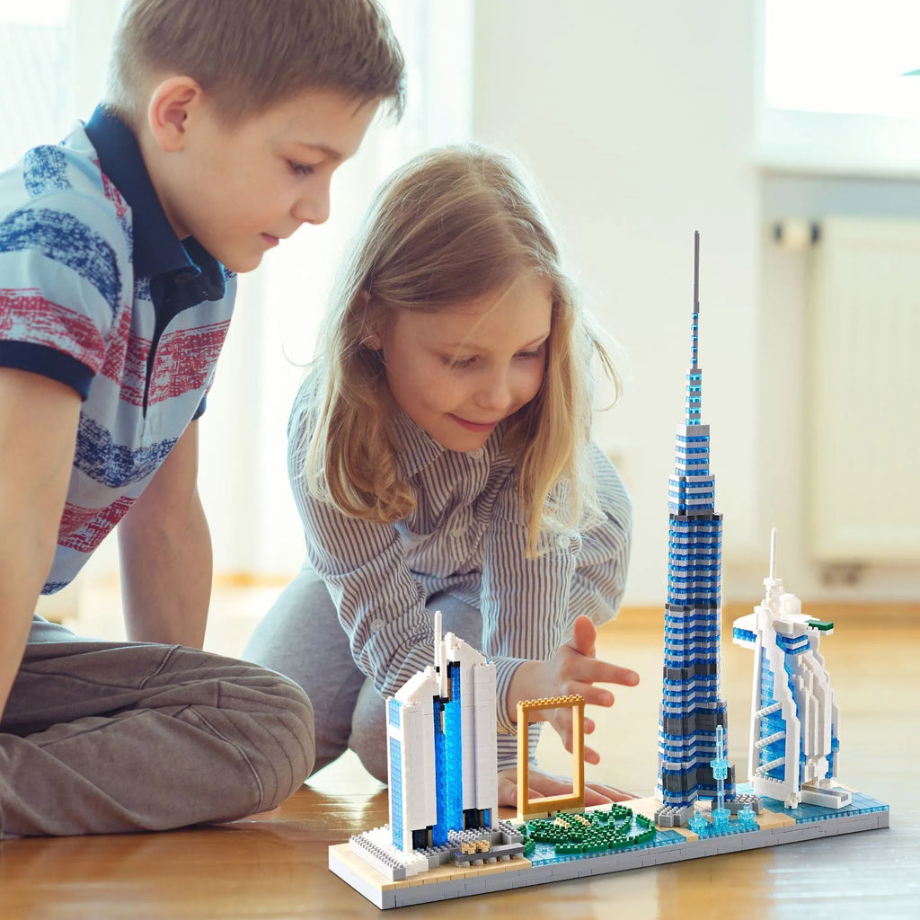 Dubai Skyline Arhitektonski Model – Kolekcionarski Micro Kocke Set za Odrasle