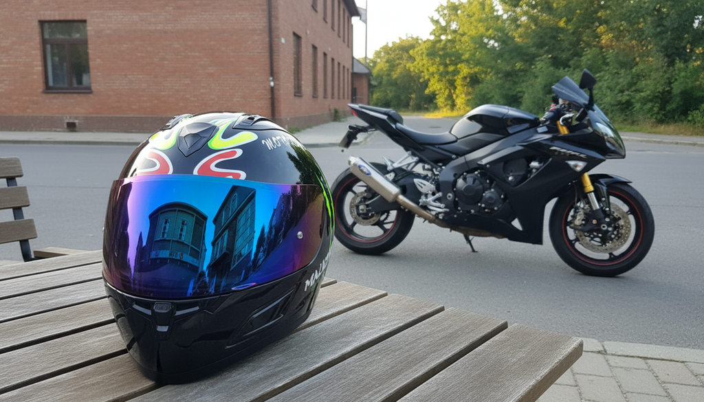 Full Face Kaciga za Motor sa Tamnim Vizirom – Zaštitna Moto Kaciga za Motocikl i Skuter