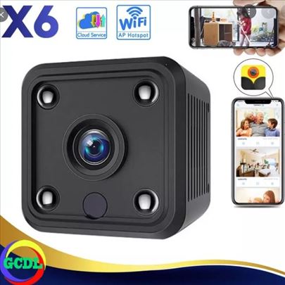 Spijunska mini kamera X6 Ip Wifi Spy Camera 1080P Nocni mod