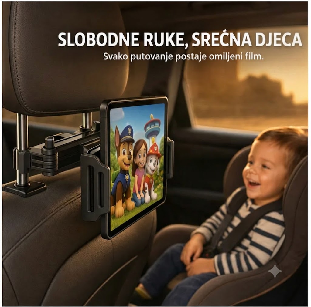 Držač za telefon, tablet za zadnje sediste u kolima