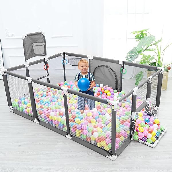 Ogradica za bebe sa lopticama golom i kosem