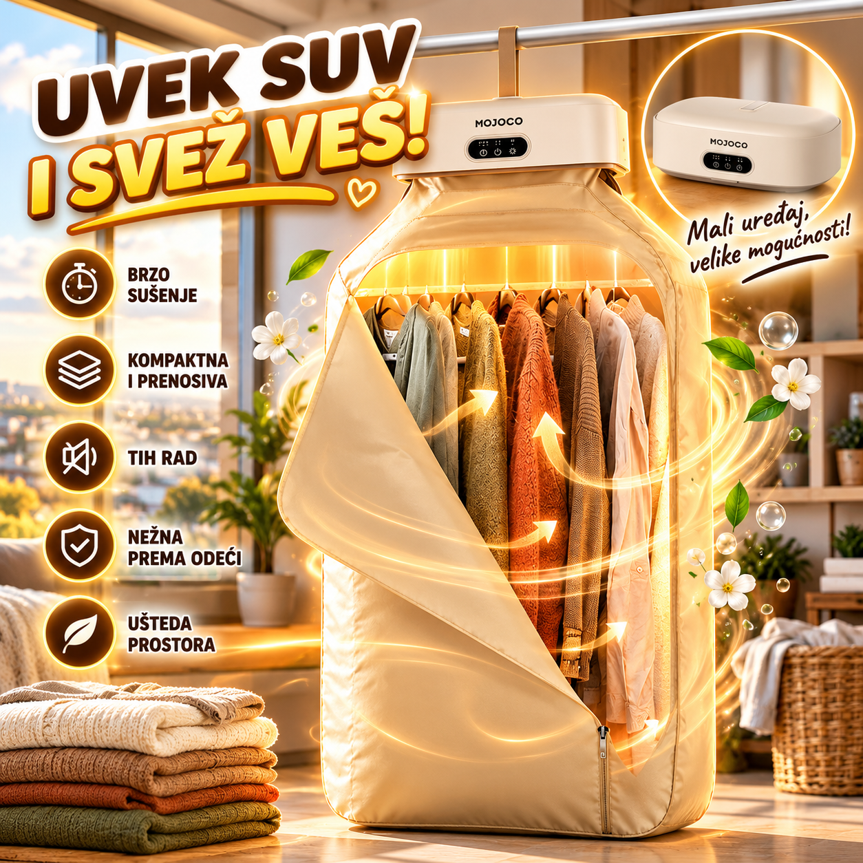 Prenosiva mašina za sušenje vesa