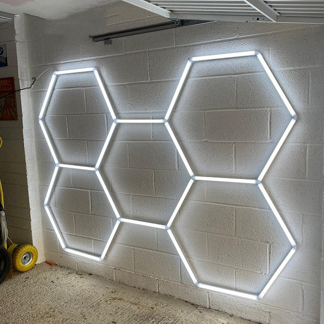 Megalight Hexagonalna LED Rasveta za Garažu – Ultra Jako Profesionalno Osvetljenje za Servise, Radionice i Detailing