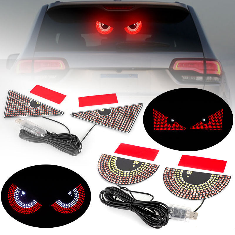LED Devil Eyes Svetla za Auto – RGB Ambijentalna Svetla za Vetrobansko Staklo sa Daljinskim Upravljačem | Univerzalna Auto LED Dekoracija