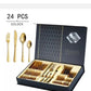 Escajg za 6 osoba 24 elemenata zlatni